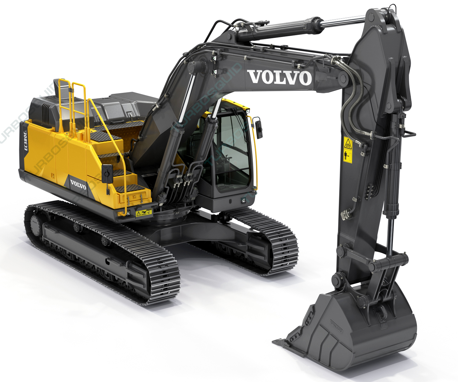 3d hydraulic excavator ec380el model