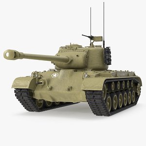 m26 heavy tank pershing 3D model