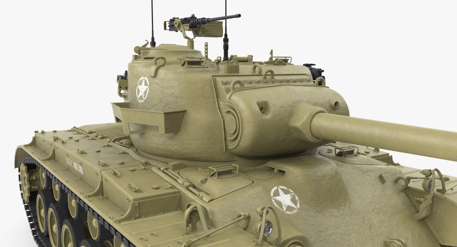 M26 Heavy Tank Pershing 3D Model - TurboSquid 1314177