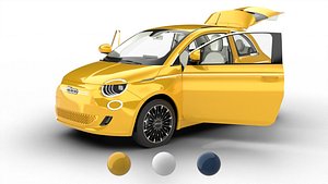 3D Fiat 500 Hybrid 2026 HQ 3d model