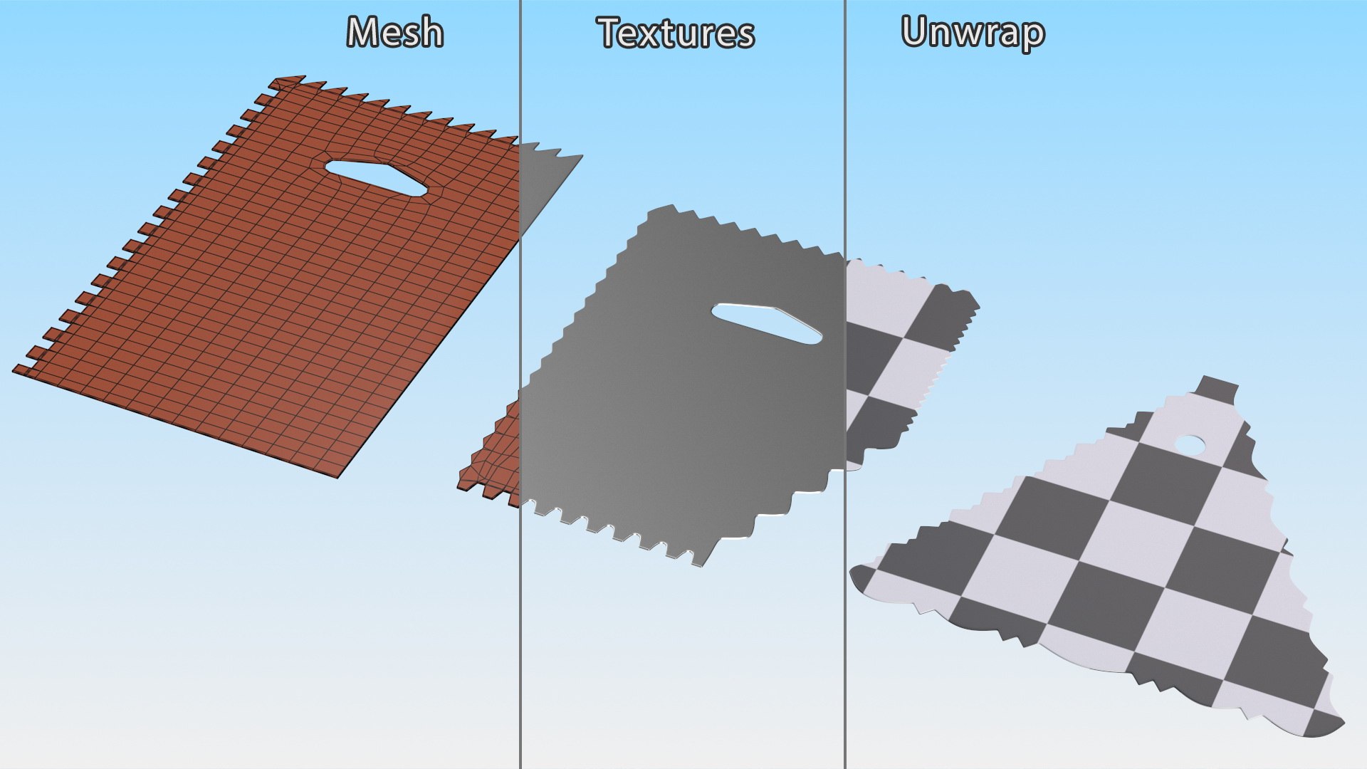 Cake Scraper Set Model - TurboSquid 1997974