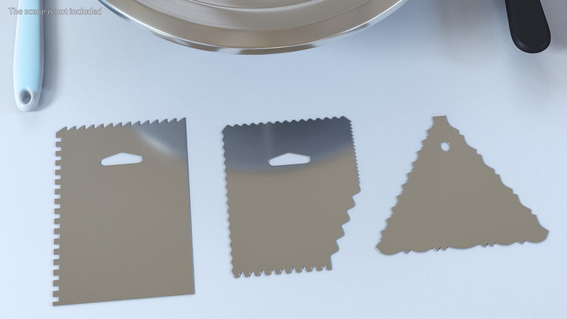 Cake Scraper Set Model - TurboSquid 1997974