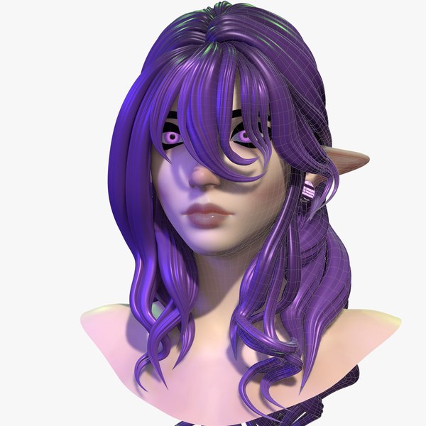 Elf Witch Head 3D model