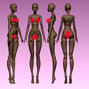 3D doll  jointed doll  bjd doll  ooak  digital doll handmade  Printing 3D model