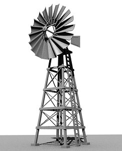 3d old windmill model