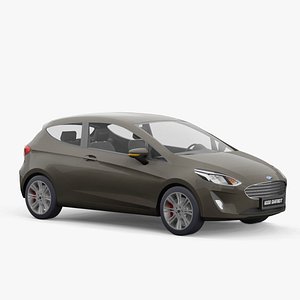 Ford Fiesta 2018 3door lowpoly 3D