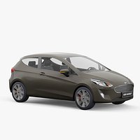 Ford Fiesta 2018 3door lowpoly