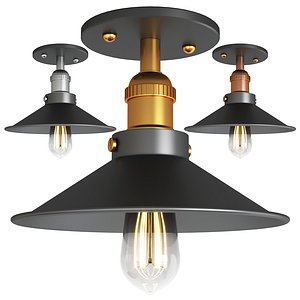 retro semi flush 3D model