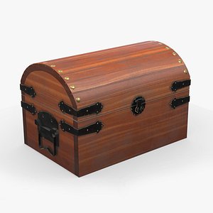 Treasure Chest Box 04 Low Poly PBR Realistic 3D