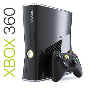 Xbox 360 Slim 250GB Console and wireless controller