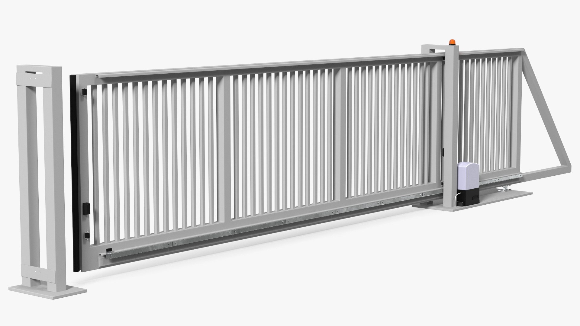 Industrial Sliding Gates Grey 3D model - TurboSquid 2152745