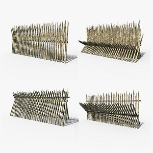 3D BAMBOO PALISADE WALLS FENCE SURVIVAL FORT GUARD PACK COLLECTION