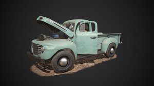 Ford Pickup F1 1948 high-poly and low-poly 3D model