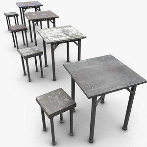 camp table 3d 3ds