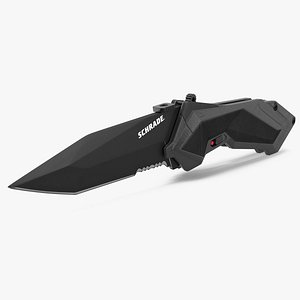 3D Sci-fi Folding Knife Schrade Black