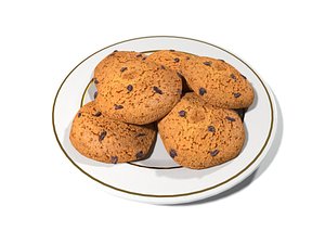 3d oatmeal cookies meal model