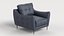 Sillón de cuero con brazos y sofá de 8 plazas