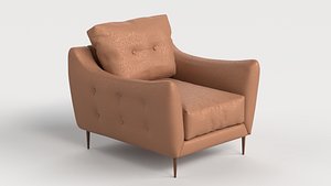 Chair 8 Leather Armchair Sofa 3D model