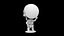 Modèle d'impression 3D de mascotte squelette Chibi