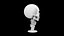 Modèle d'impression 3D de mascotte squelette Chibi
