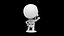 Modèle d'impression 3D de mascotte squelette Chibi