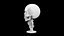 Modèle d'impression 3D de mascotte squelette Chibi