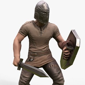 Stylized Medieval Warrior 3D