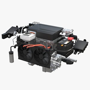 electric car engine 3D