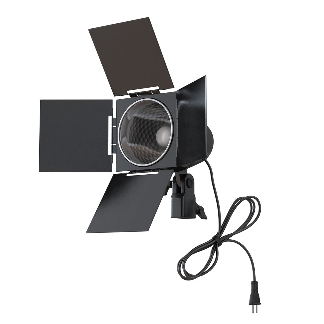 barn door studio light 3d max