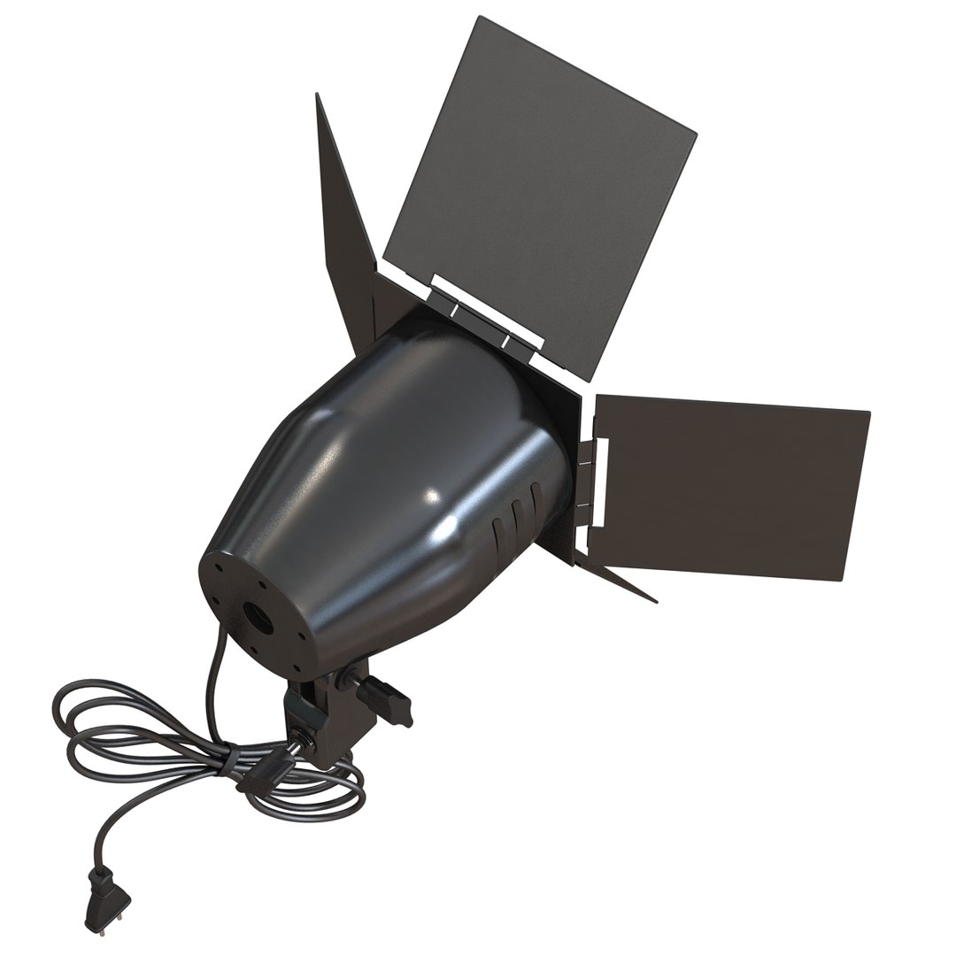 barn door studio light 3d max