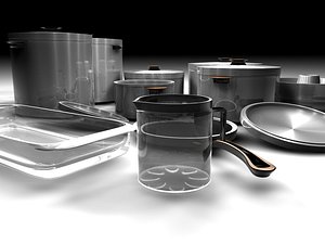 3d model cookware set