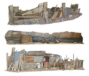 african slums pack 3 3D model