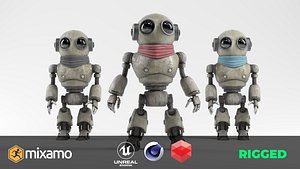 3D Robot Game Ready Mixamo Compatible