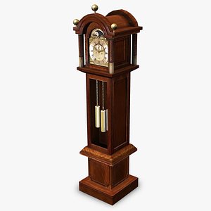 3ds max antique grandfather clock