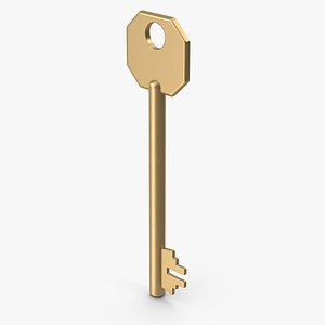 3D Gold Key