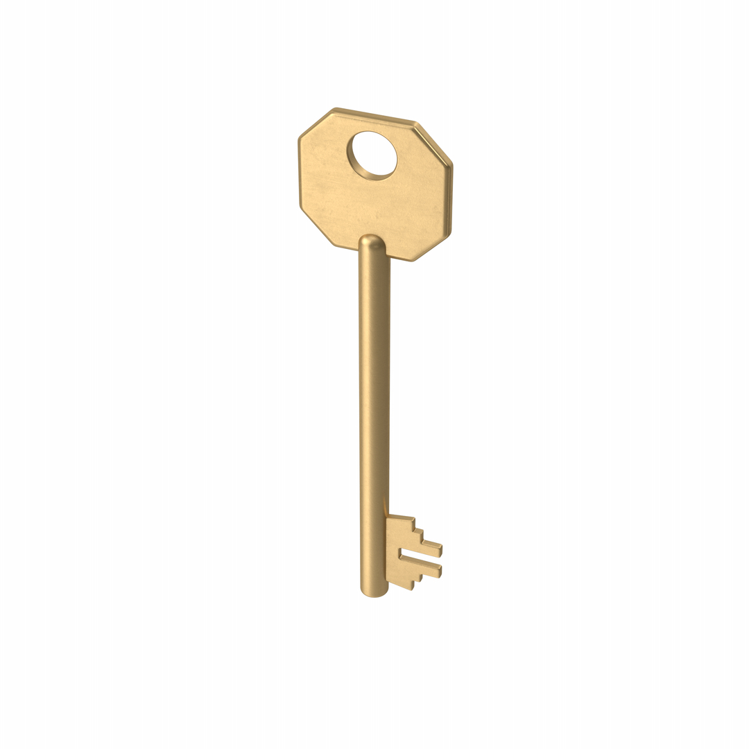 3D Gold Key - TurboSquid 2182723