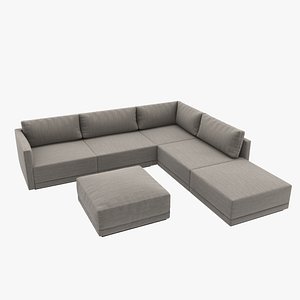 sofa custom modern corner 3ds