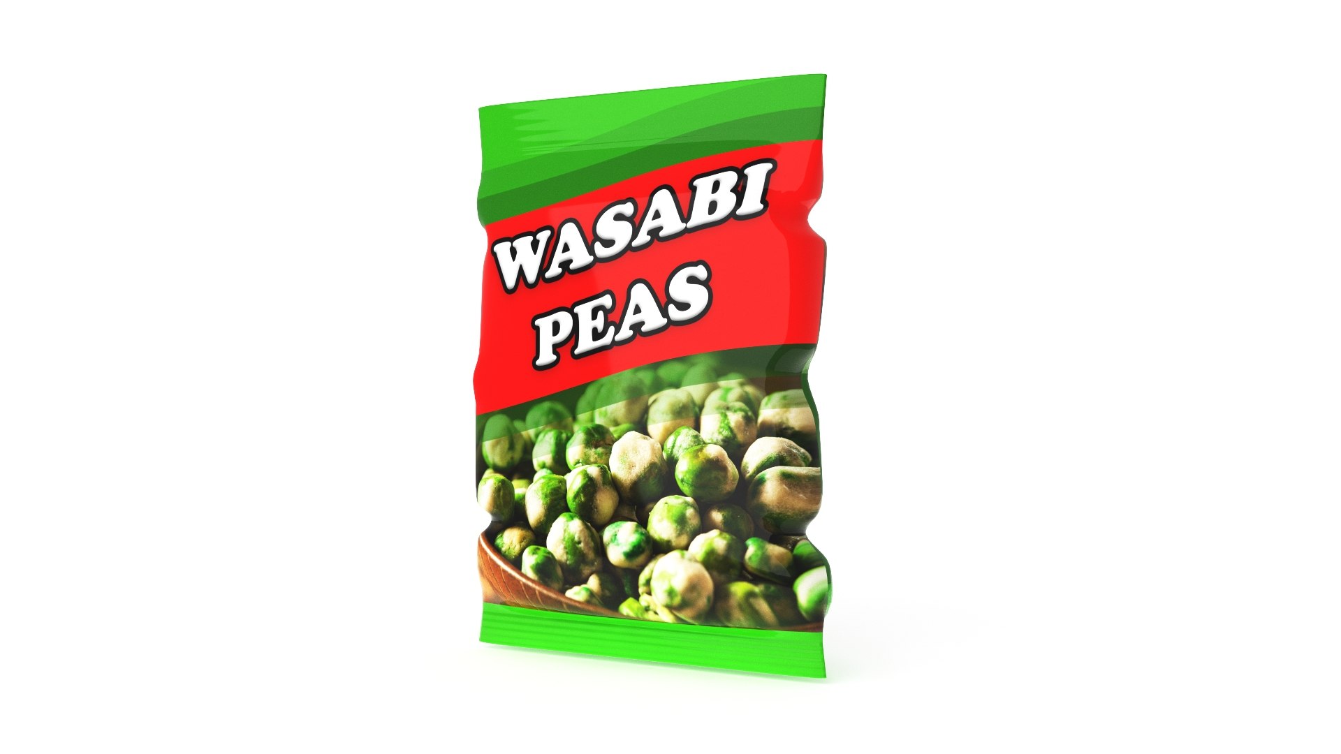 3D Model Wasabi Peas Packet Pack Packaging TurboSquid 1863114