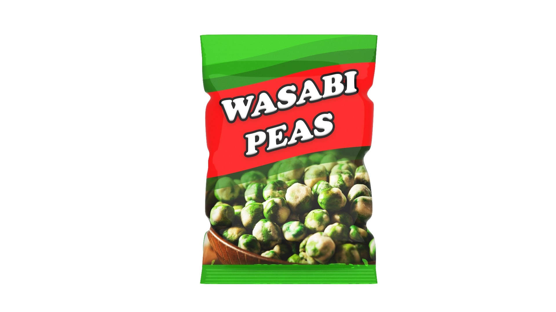 3D Model Wasabi Peas Packet Pack Packaging TurboSquid 1863114