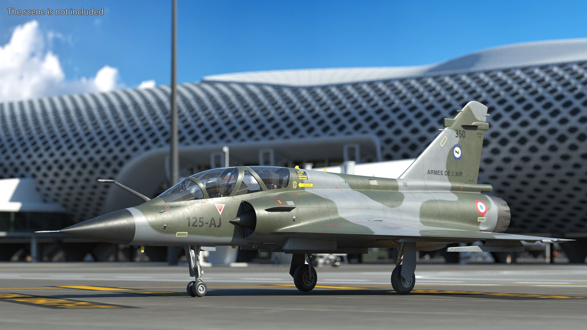 Dassault Mirage 2000 Two Seat Fighter Camouflage 3D model - TurboSquid ...