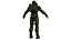 Modello 3D Master Chief altamente dettagliato, armatura spartana realistica