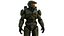 Modello 3D Master Chief altamente dettagliato, armatura spartana realistica