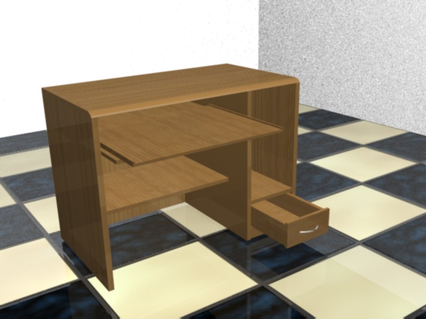 3d computer table model