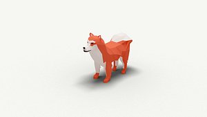 3D model Dog Low Poly 11
