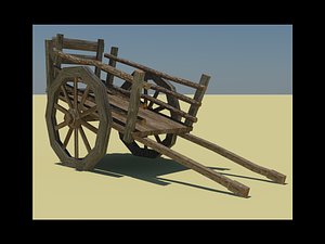 hay cart 3d 3ds
