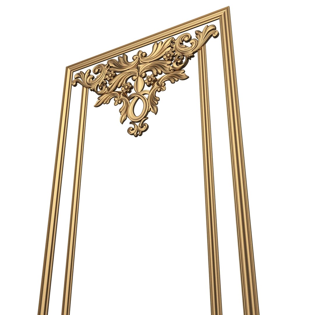 3D Boiserie Carved Decoration Panel 019 Model - TurboSquid 2174026
