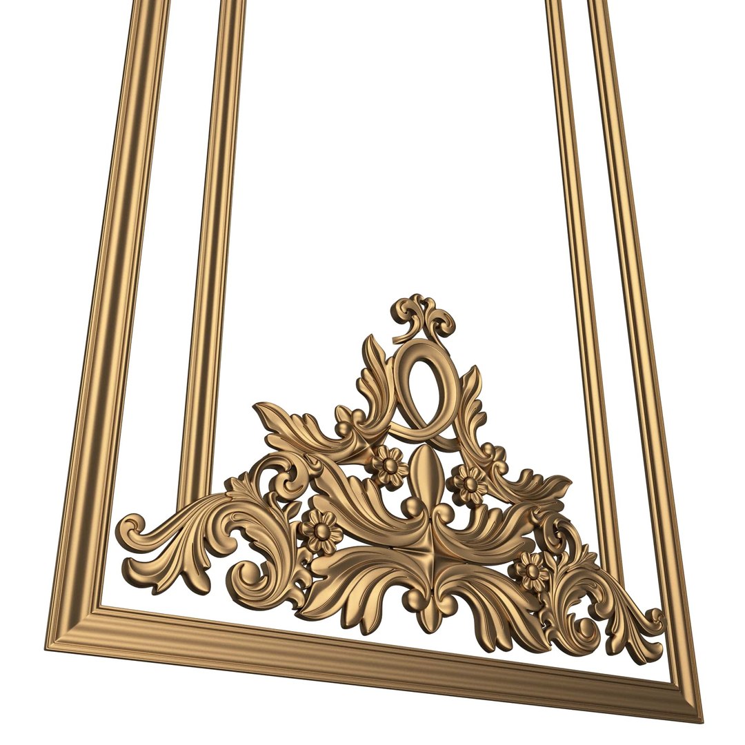 3D Boiserie Carved Decoration Panel 019 Model - TurboSquid 2174026