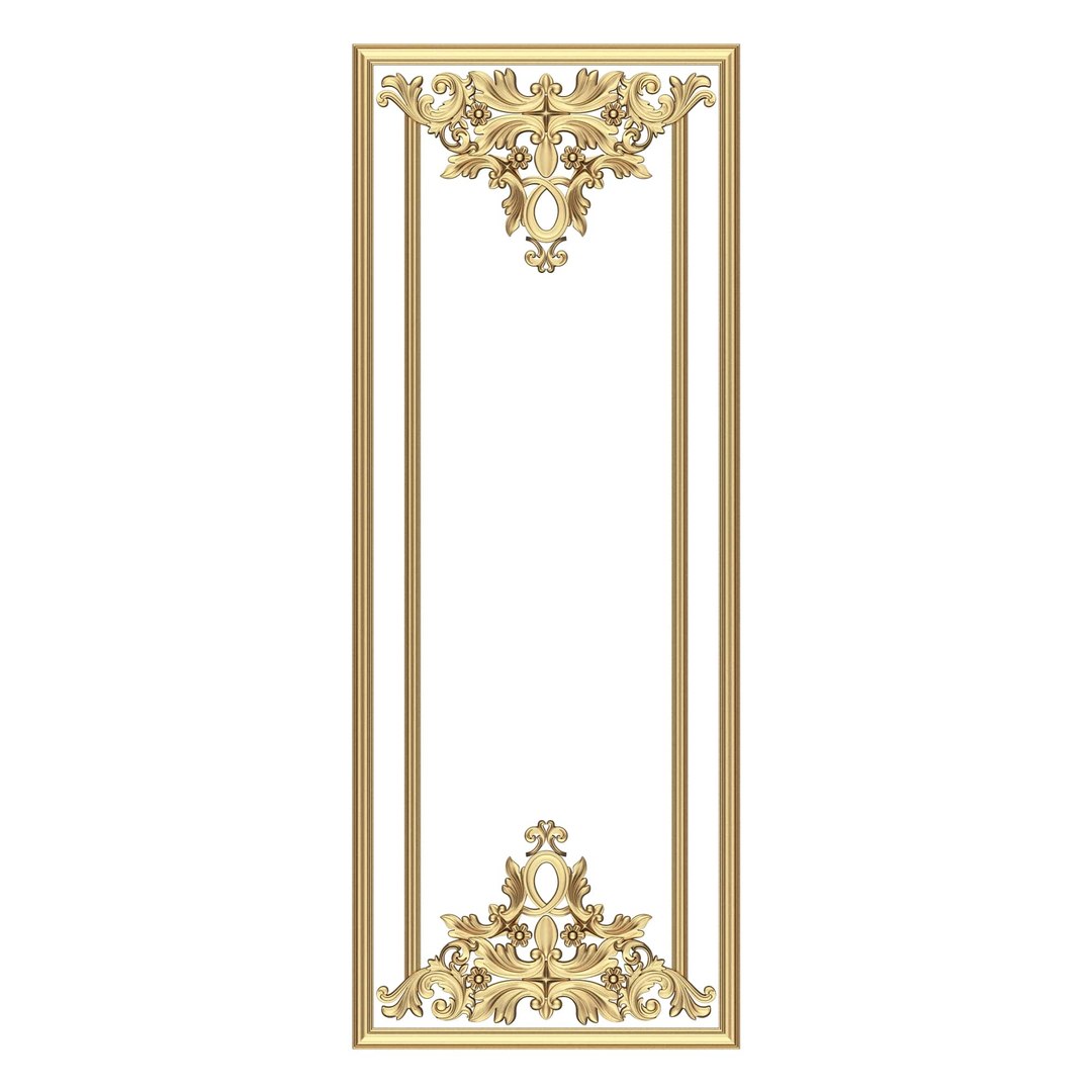 3D Boiserie Carved Decoration Panel 019 Model - TurboSquid 2174026