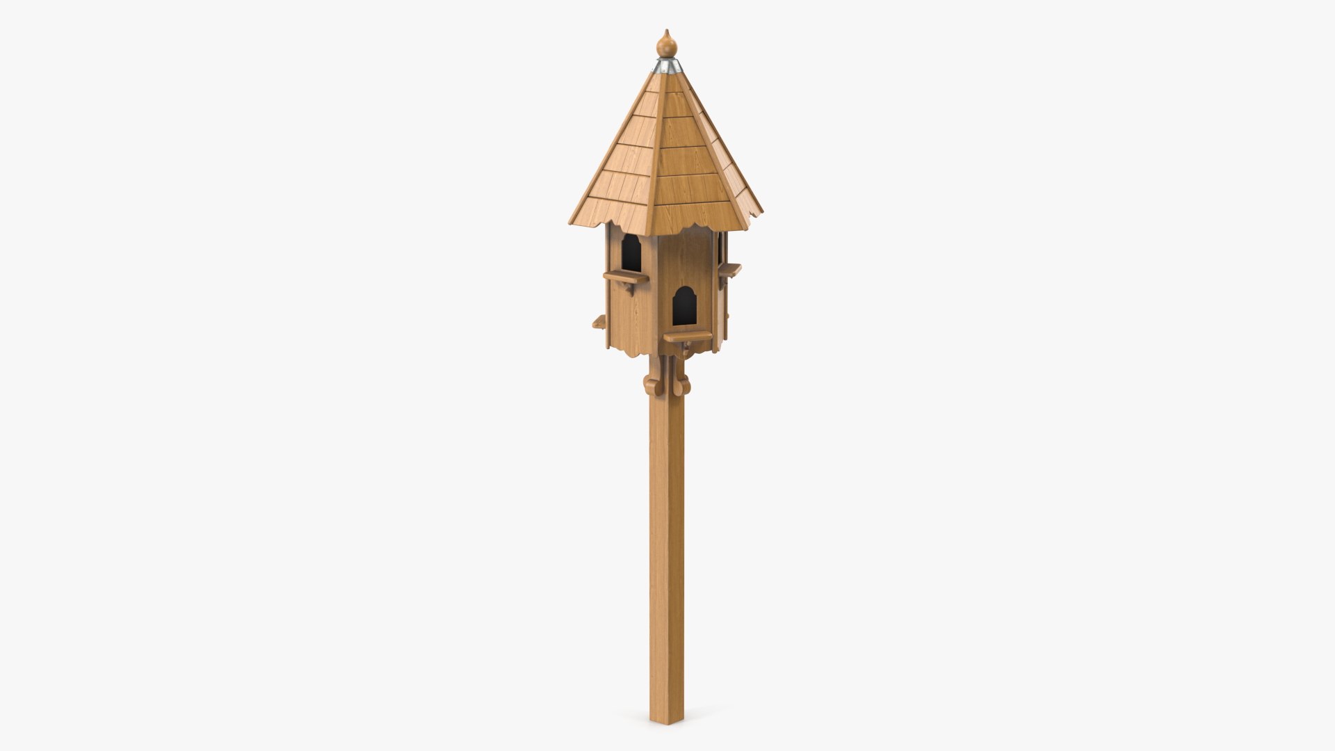 Wooden Dovecote for Six Nests 3D model preview