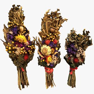 3D Herbarium Bouquet of Flowers and Herbs Alchemist Witch Set